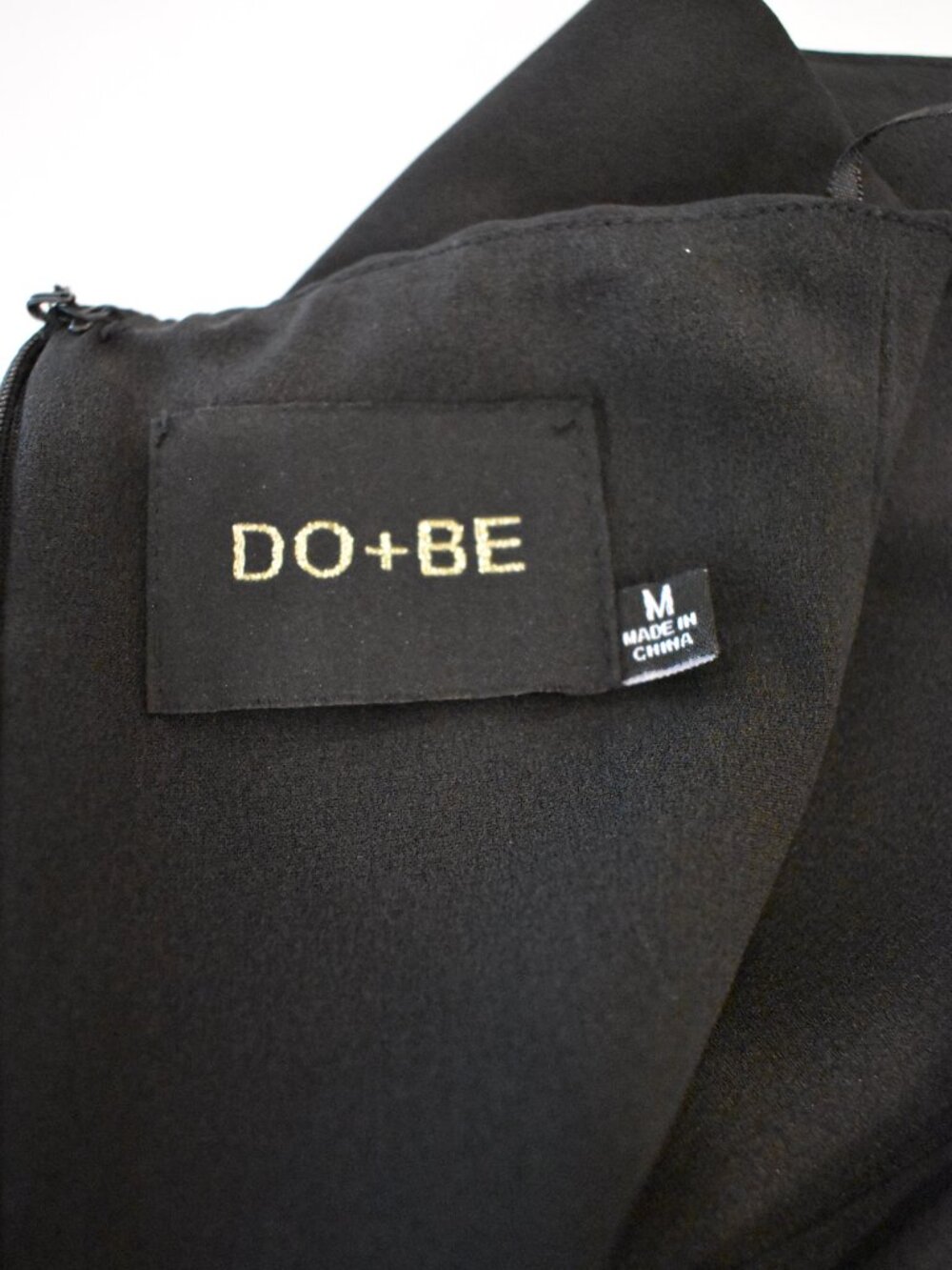 DO+BE Women's Black One Shoulder Cocktail Dress Size Medium Asymmetrical Mini - Picture 5 of 6